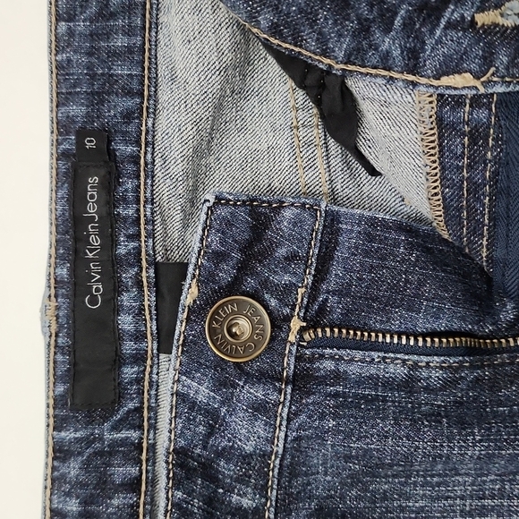 Calvin Klein Women's Denim Jeans Bootcut Double Stone Wash Blue Stretch Size 10 - Picture 4 of 15